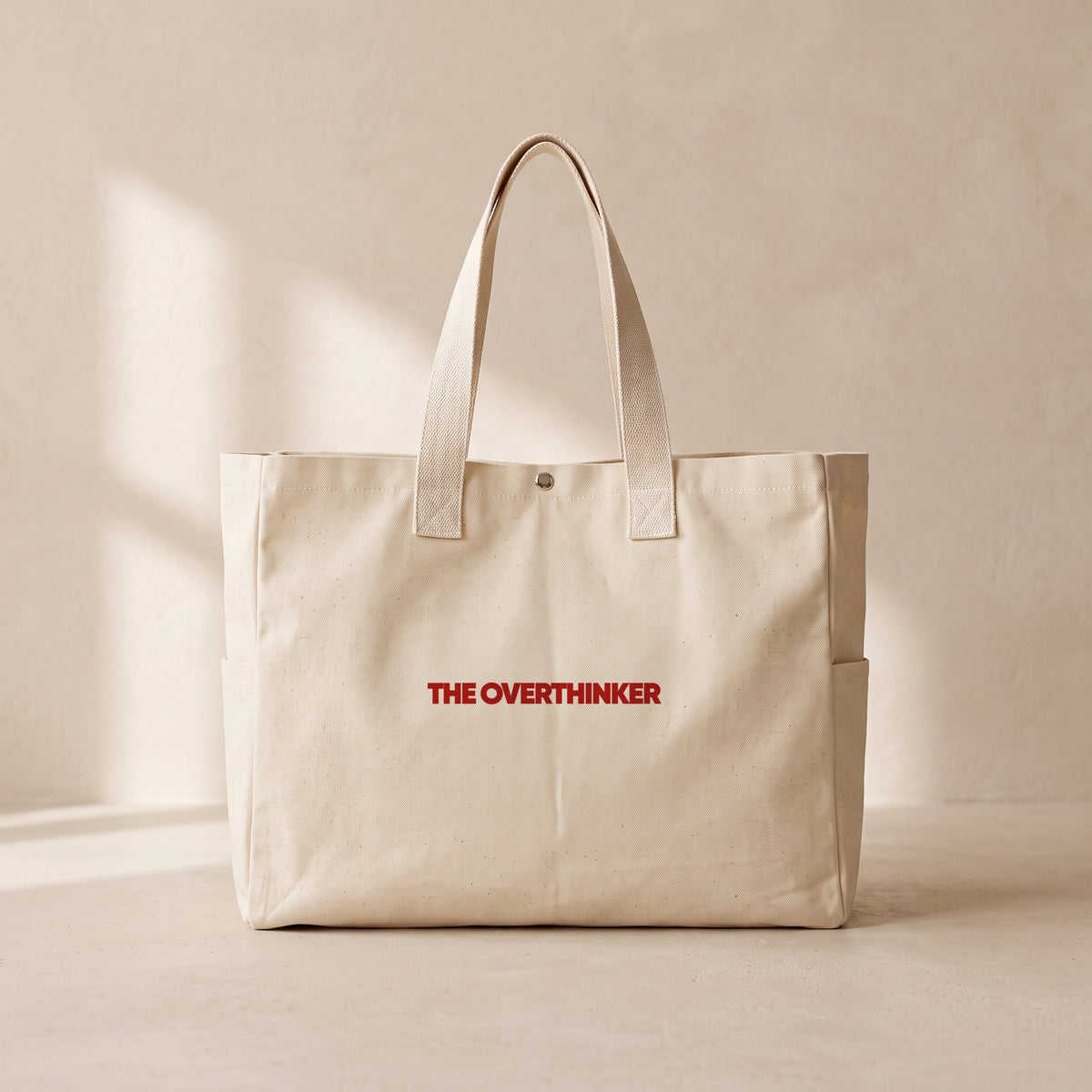 THE OVERTHINKER - Çıtçıtlı Tote Bag