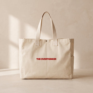 THE OVERTHINKER - Çıtçıtlı Tote Bag