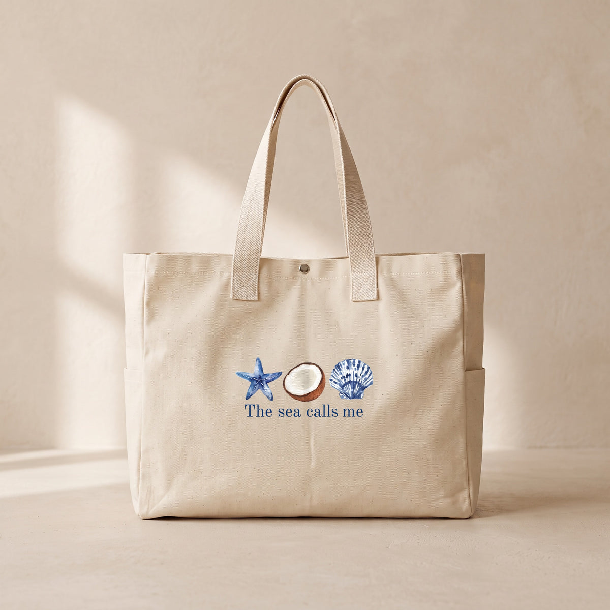 The sea calls me - Çıtçıtlı Tote Bag
