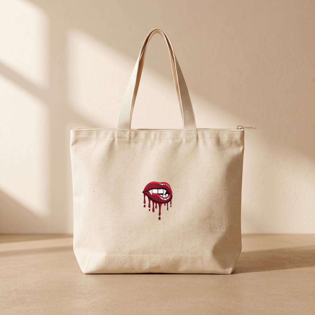 Vampire - Fermuarlı Tote Bag