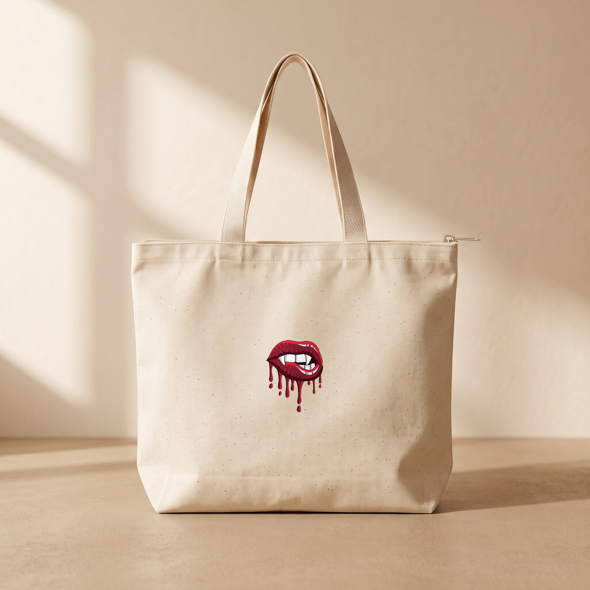 Vampire - Fermuarlı Tote Bag