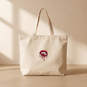 Vampire - Fermuarlı Tote Bag