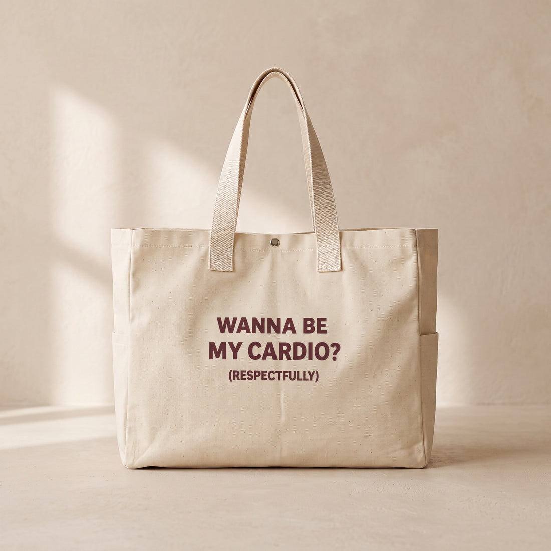 Wanna Be My Cardio - Çıtçıtlı Tote Bag