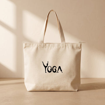 Yoga - Fermuarlı Tote Bag