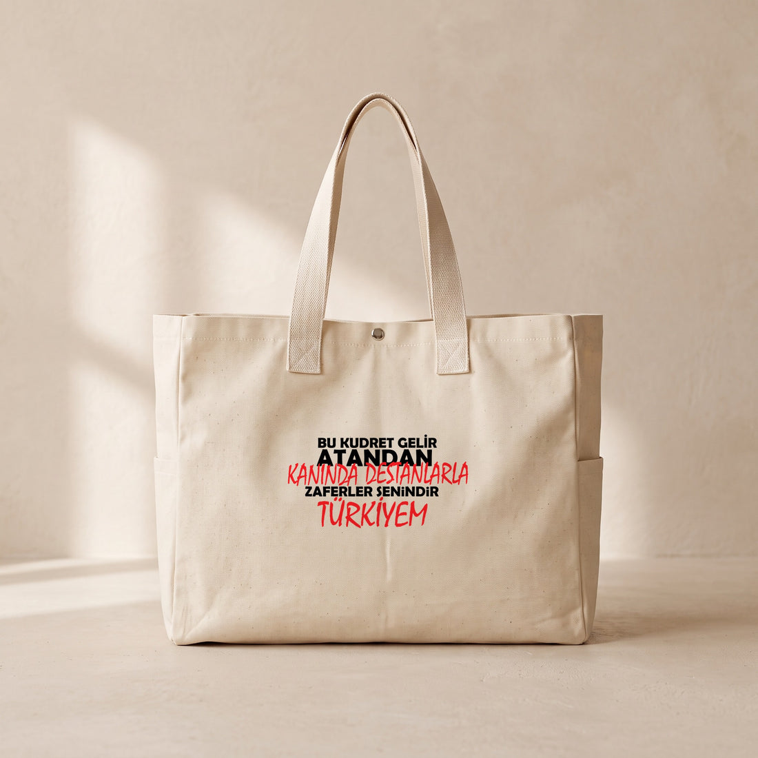 Zaferler Senindir - Çıtçıtlı Tote Bag